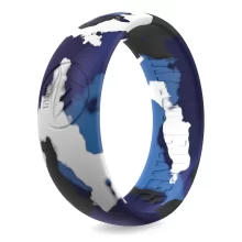 A arctic camo silicone ring is the best option to wear during watersport activities surfing, kiting, rowing a surfboat.