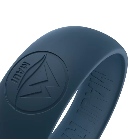 Navy blue silicone ring with M mountain logo for marines army or when out on an expedition.