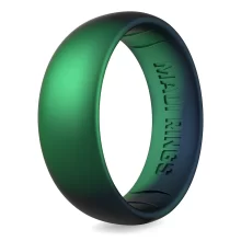 Metallic green dragon classic silicone ring men metal alternative ring daily-wear engagement rings for men.