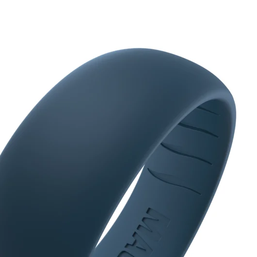 Details navi blue classic silicone ring men flexible and breathable alternative ring for men.