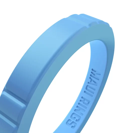 Elegant stackable rings for women blue sky comfortable and breathable silicone wedding bands women.