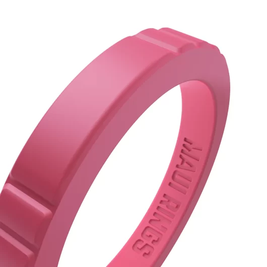 Elegant stackable rings for women pink strawberry comfortable and breathable silicone wedding bands women.