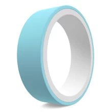 Double-sided two tone silicone ring light blue, white safer to wear functional alternative mens rings.
