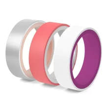 Double-sided two tone funky set silicone ring women silver,rose gold, pink, white.