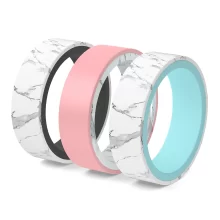 Double-sided two tone marble set silicone ring women marble, grey, pink.