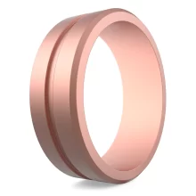 Metal rose gold sport silicone ring men alternative ring daily-wear engagement rings for men.