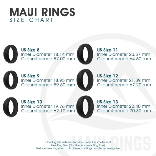 Maui Rings ring size chart Adventure rings. How to measure your ring size